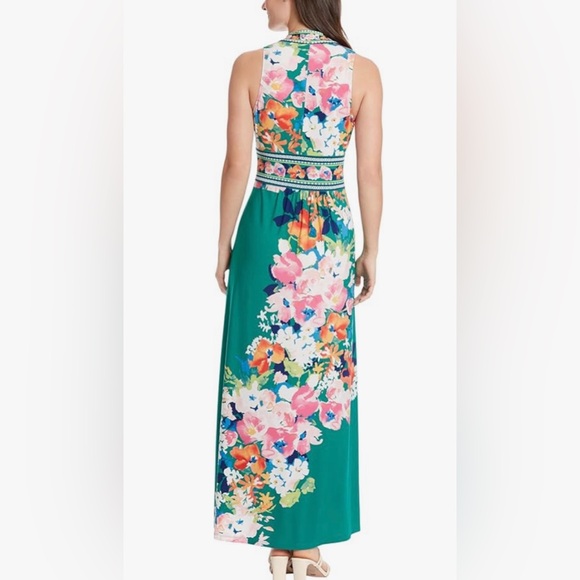 London Times Sleeveless V-Neck Maxi Pull On Dress! NWT 🔥 SIZE 16 - Picture 1 of 15